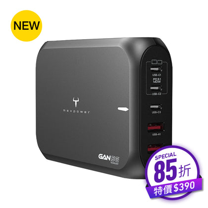 牛魔王 TX1880S 188W PD3.1 5 位 GaN USB 充電器