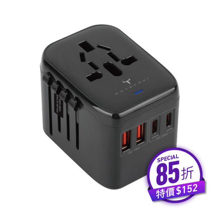 牛魔王 YF120PD 20W USB-C 4 位充電旅遊插座